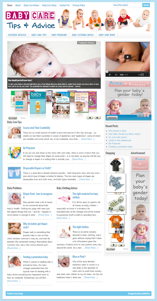 Baby Care Tips Home Page