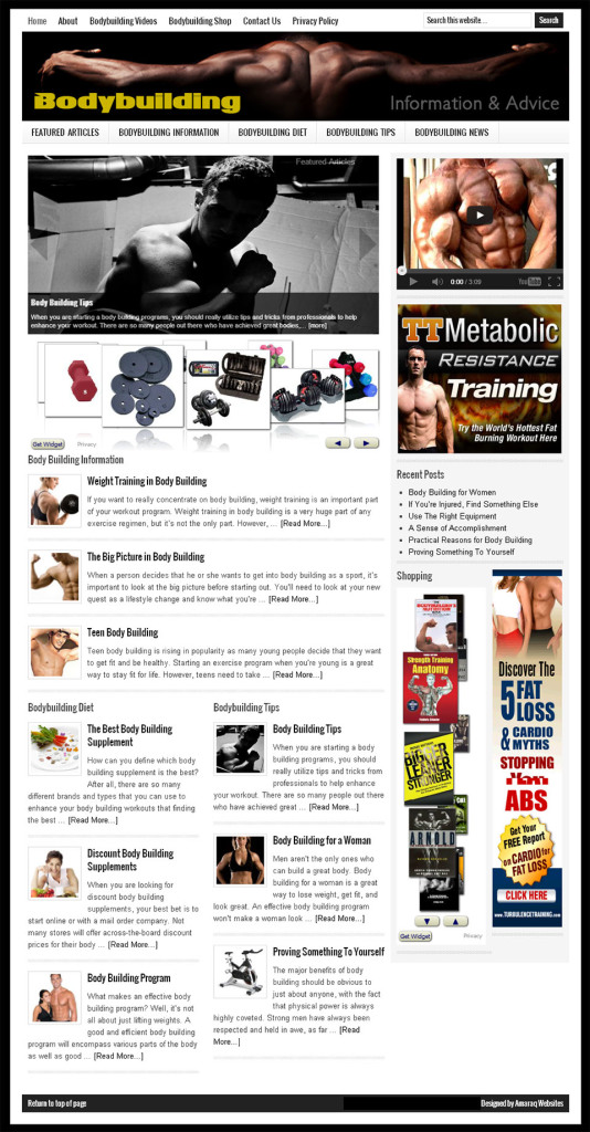 Bodybuilding Tips Home Page