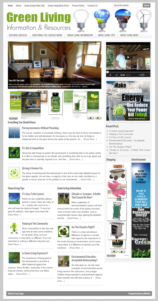 Green Living Blog Home Page